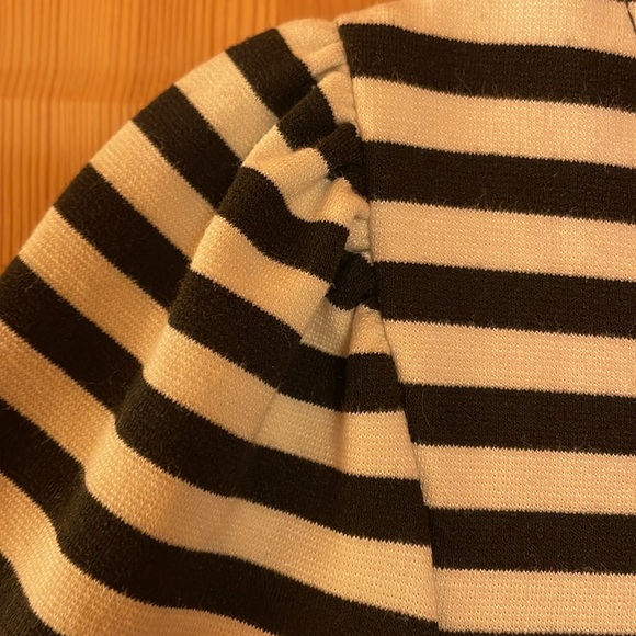 Kathy Fit & Flare Striped Dress Black/White - Picture 4 of 5